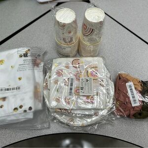 Boho rainbow baby shower items ✨